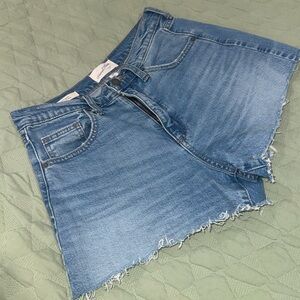 Blue Denim Cutoff Shorts